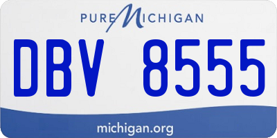 MI license plate DBV8555