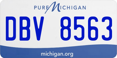 MI license plate DBV8563