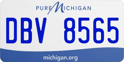 MI license plate DBV8565