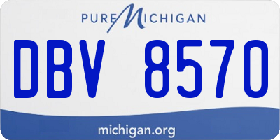 MI license plate DBV8570