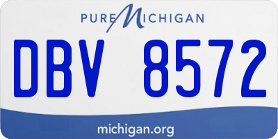 MI license plate DBV8572