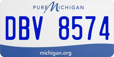 MI license plate DBV8574