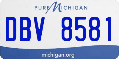MI license plate DBV8581