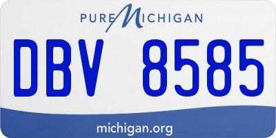 MI license plate DBV8585