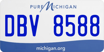 MI license plate DBV8588