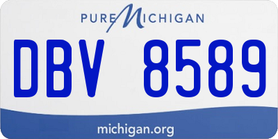 MI license plate DBV8589