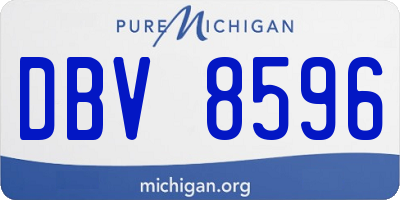 MI license plate DBV8596