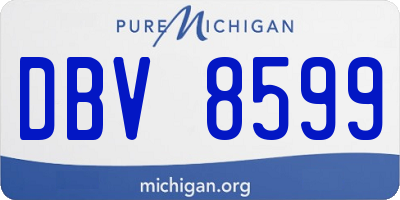 MI license plate DBV8599