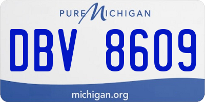 MI license plate DBV8609