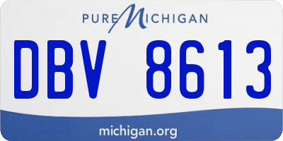 MI license plate DBV8613