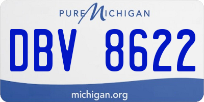 MI license plate DBV8622