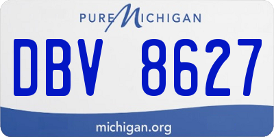 MI license plate DBV8627