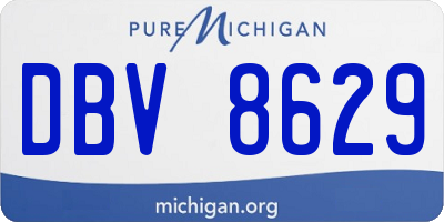 MI license plate DBV8629