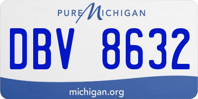 MI license plate DBV8632
