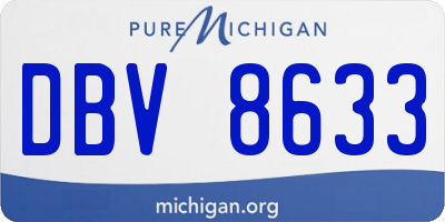 MI license plate DBV8633