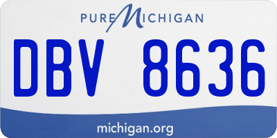 MI license plate DBV8636