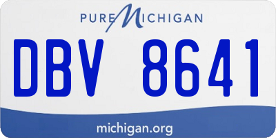 MI license plate DBV8641