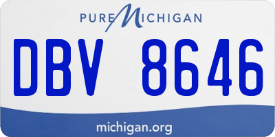 MI license plate DBV8646