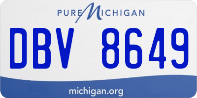 MI license plate DBV8649