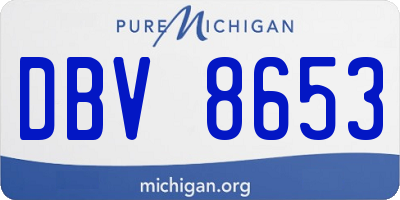MI license plate DBV8653