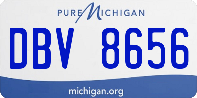 MI license plate DBV8656