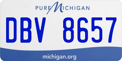 MI license plate DBV8657