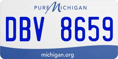 MI license plate DBV8659