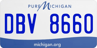 MI license plate DBV8660