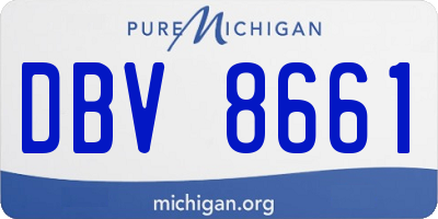 MI license plate DBV8661