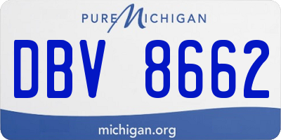 MI license plate DBV8662