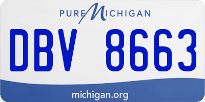 MI license plate DBV8663