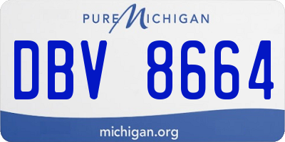 MI license plate DBV8664