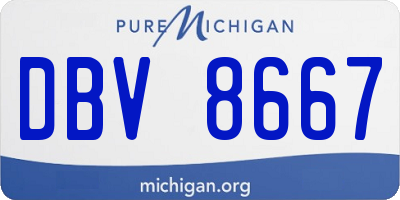 MI license plate DBV8667