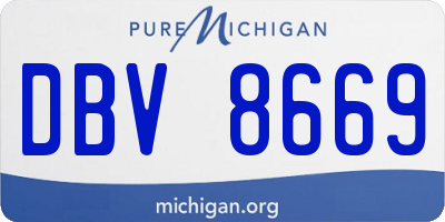 MI license plate DBV8669