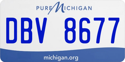 MI license plate DBV8677