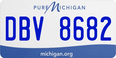 MI license plate DBV8682