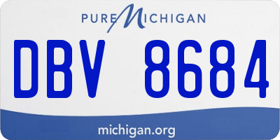 MI license plate DBV8684
