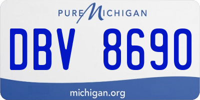 MI license plate DBV8690