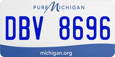 MI license plate DBV8696