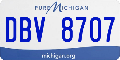 MI license plate DBV8707