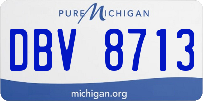 MI license plate DBV8713