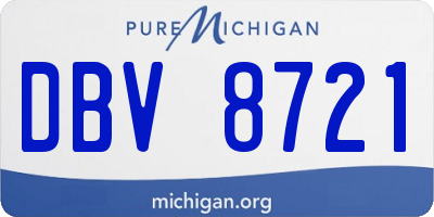 MI license plate DBV8721