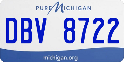 MI license plate DBV8722