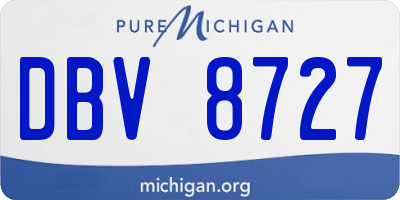 MI license plate DBV8727