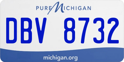 MI license plate DBV8732