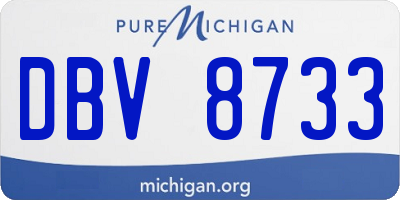 MI license plate DBV8733
