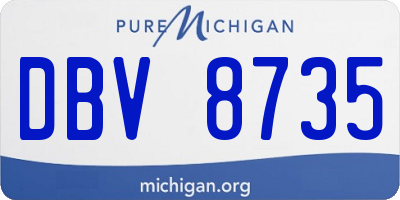 MI license plate DBV8735