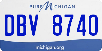 MI license plate DBV8740