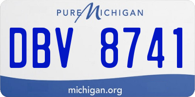 MI license plate DBV8741