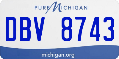 MI license plate DBV8743